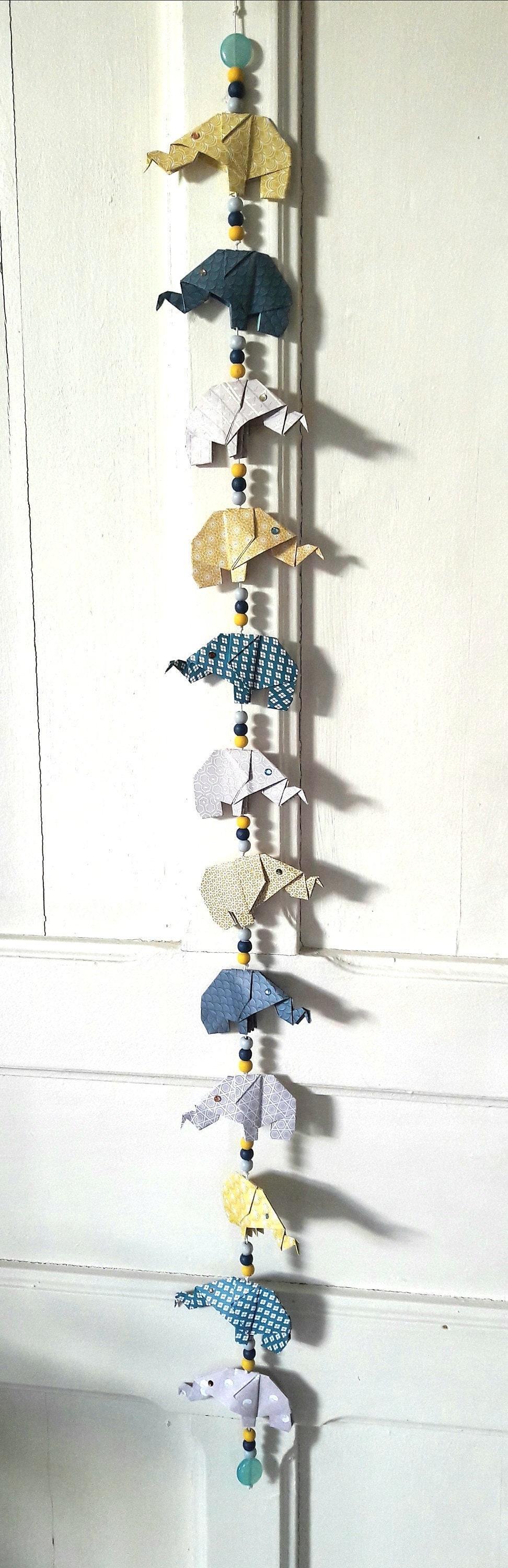 Guirlande Éléphants en Origami