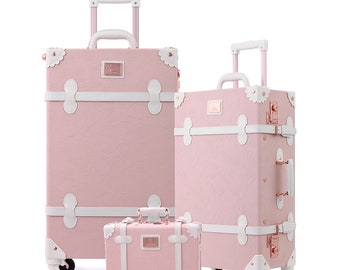 pink suitcase vintage
