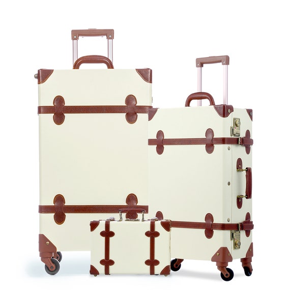 Personalized Vintage Style Suitcase for Women Luggage Set -  Hong Kong