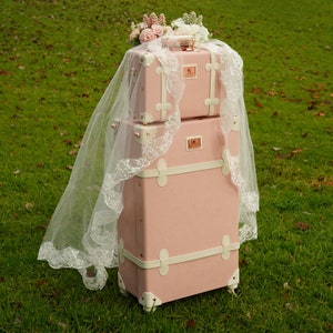 Suitcase Luggage Set With Wheels, TSA or combo locks, Wedding Gift, Unique Bridal Shower Gift, Engagement Present Wedding Gift