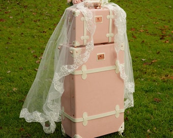 Suitcase Luggage Set With Wheels, TSA or combo locks, Wedding Gift, Unique Bridal Shower Gift, Engagement Present Wedding Gift