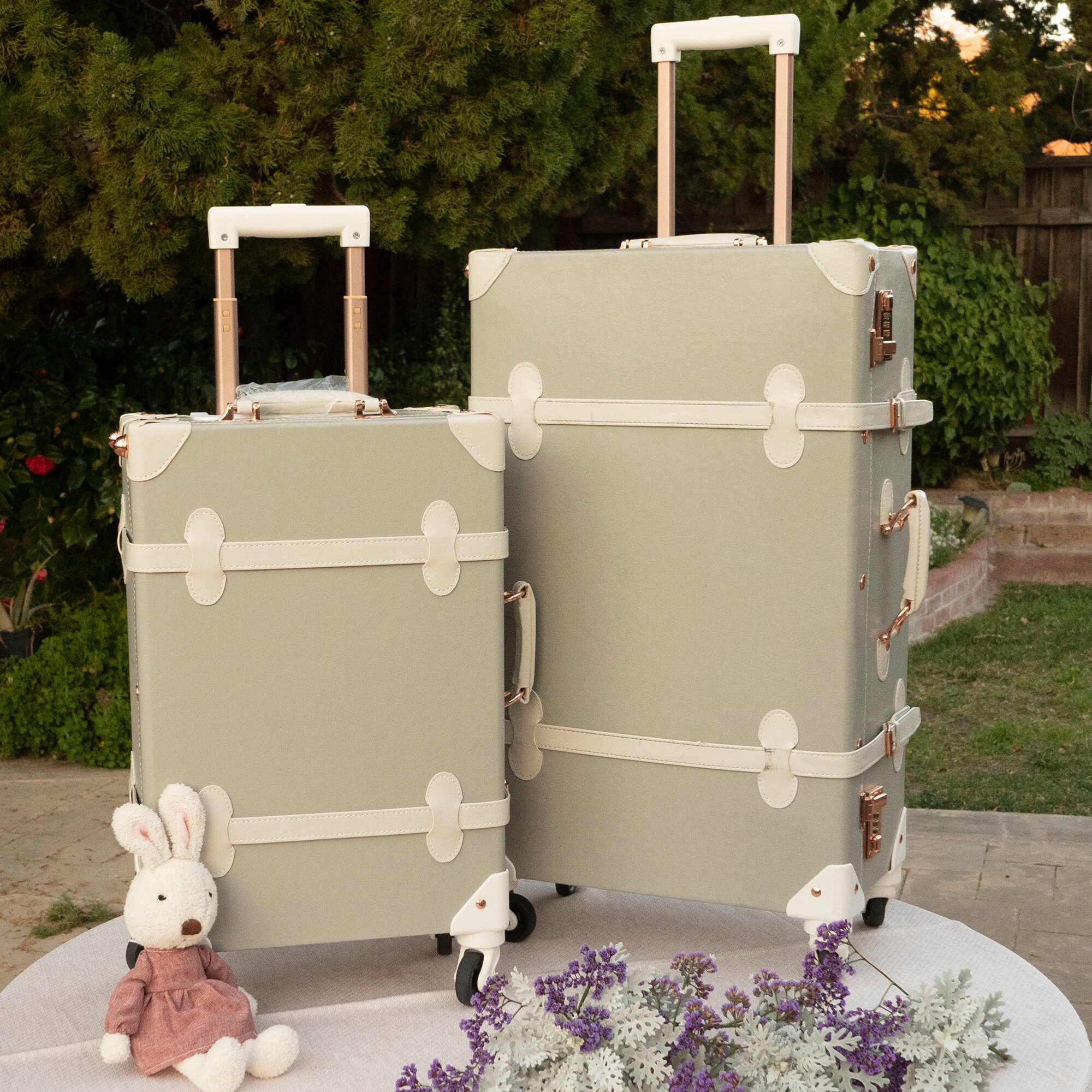 Buy Personalized Vintage Style Suitcase for Women Luggage Set