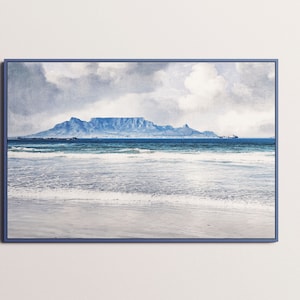 Landscape of Table Mountain in Cape Town, Wall Art Poster Printable, Digital Download, Various Sizes, Instant Download, Landmark, Focus Art