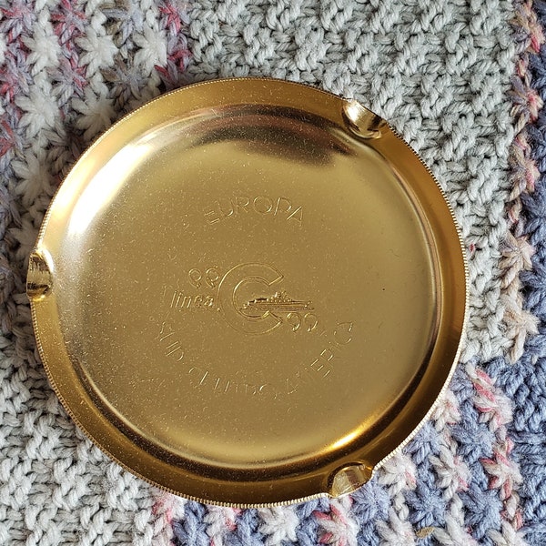 Vintage "Europa Linea Sud-Centro America" Copper ashtray