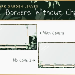 Alternate Stream Overlays Dark Garden Leaves Nature Twitch Overlay Banner Elegant Streaming Streamer Plants Magic image 2