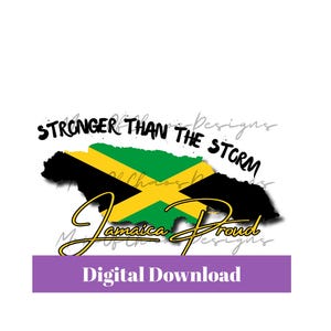 Jamaica Strong PNG Clipart: Proud Jamaican Flag (Digital Download)