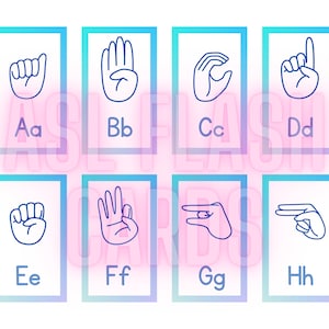 ASL Alphabet Flash Cards: Printable Learning (Digital Download)