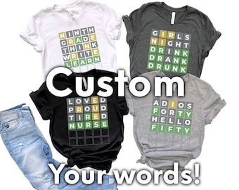 Custom Word Tees, Personalized Birthday Shirts, Custom Family Reunion Tee, Custom Vacation, Custom Teacher, Matching Family Shirts