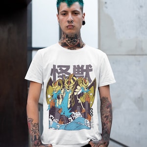 Koszula unisex GODARM Organic Cotton Ghidorah | Czarny | Biały | Granatowy