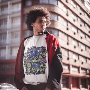 Koszula unisex GODARM Organic Cotton Aztec Warrior | Czarny | Biały | Granatowy