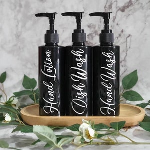 250ml Black Bottle | Hand Wash, Hand Lotion and Dish Wash Bottles | Reusable