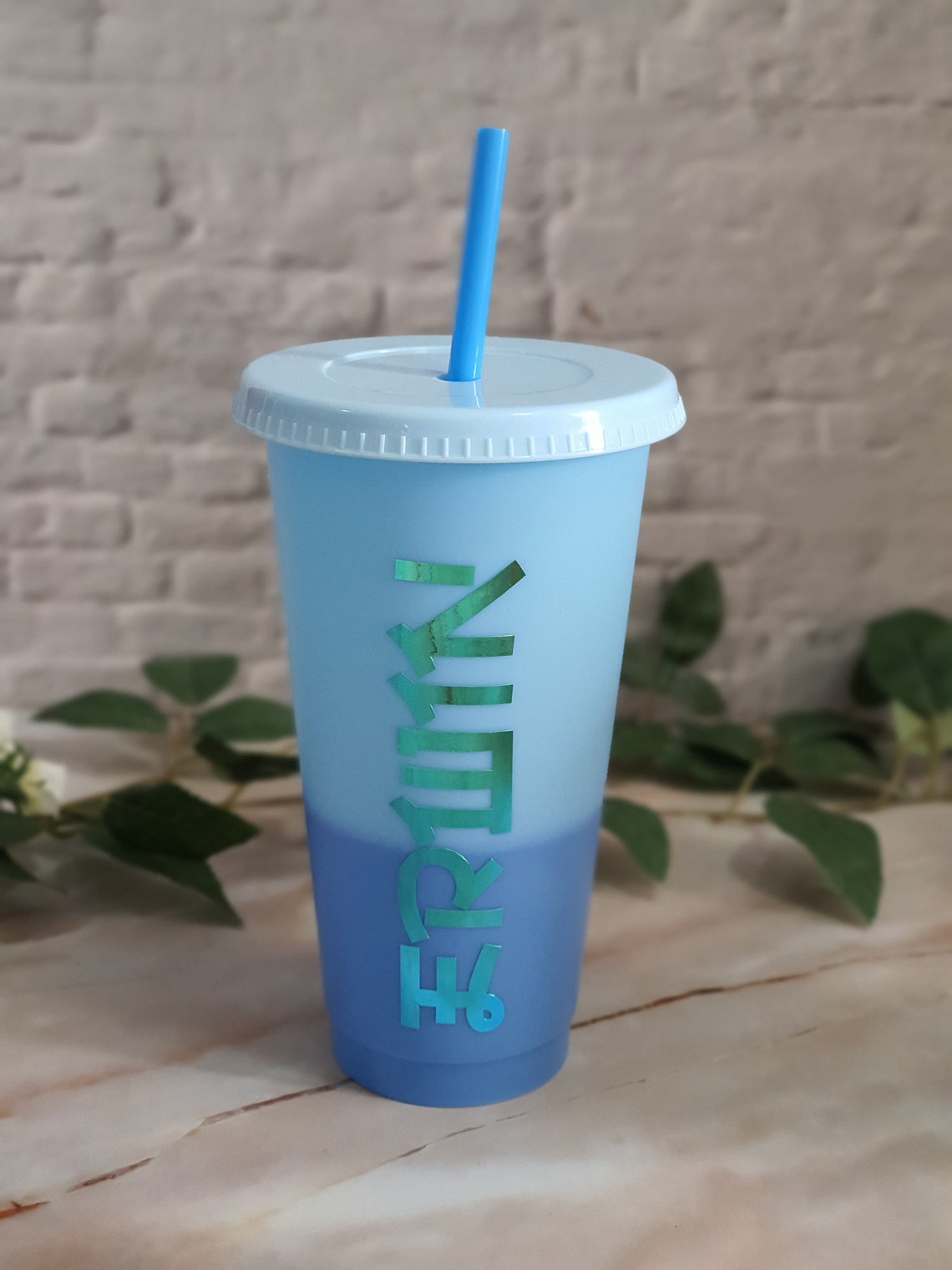 Personalised Cold Colour Changing Cup 709ml Reusable Etsy Australia