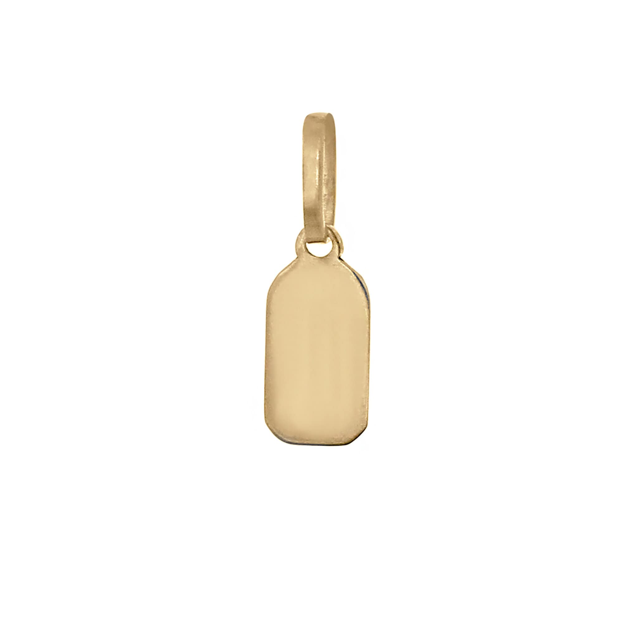 14K/10K/9K gold rectangle pendant tag personalized charm Custom Initial engraving plate