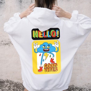 Good Vibes Trendy Hoodie - Y2K Oversized hoodie | Aesthetic Hoodie | Positive Hoodie | VSCO Hoodie | Tumblr Hoodie | Cute hoodie