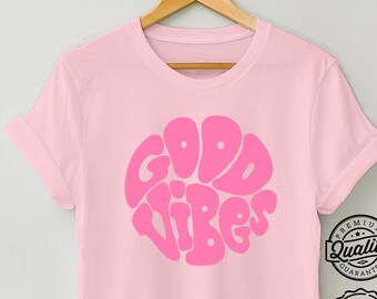 Good Vibes Trendy T-Shirt - Retro Oversized Shirt / Y2K Aesthetic Clothes / Positive Tee / VSCO tshirt / Tumblr T Shirt / Vintage T-Shirt