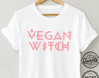 Funny Vegan T-Shirt, Vegan Witch Shirt, Vegan t shirt, Gift for Vegan, Vegan Gift, Animal Rights, Friends not Food, Unisex T-Shirt