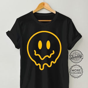 Smiley Face T-Shirt | Yellow Smile Face Shirt | Oversized Tee | Preppy Aesthetic Clothes Trendy Y2k Unisex tshirt