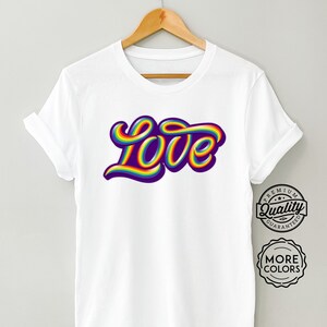 Love Rainbow Shirt, Perfect gift. LGBTQIA tee, Gay Pride T shirt, Pride Flag Shirt. Pride Parade Shirt, LGBT Pride, Unisex T-shirt.
