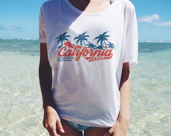 California Vintage T-Shirt | Oversized Shirt | Los Angeles Tee | Summer Vibes Shirt | Surf Session Tee | Surf Shirt | Retro Long Beach Shirt