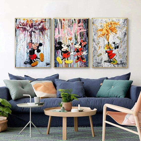 Colorful Canvas Painting Mickey Minnie Mouse Prints And Canada - Mickey Mouse Home Decor Canada Colorful Canvas Painting Mickey Minnie Mouse Prints And Canada - Mickey Mouse Home Decor Canada