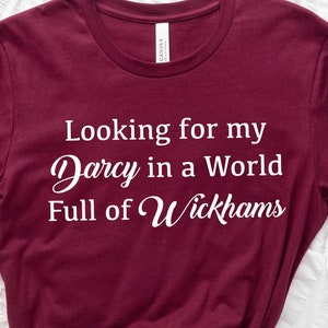 Looking For My Darcy Svg, Jane Austen Fan Svg, Féministe, Citations de Jane Austen, Dans un monde plein de Wickhams, Amoureux des livres, Orgueil et Préjugés