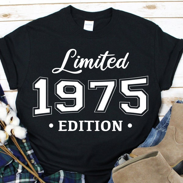 1975 Limited Edition Svg, 1975 Shirt, 1975 Birthday Shirt, Customizing Birthday Party Shirt, Mugs, Digital Cut File, Instant Download