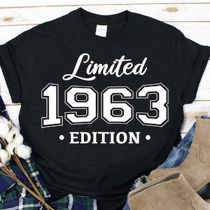 1963 Limited Edition Svg, 1963 Shirt, 1963 Birthday Shirt, Customizing Birthday Party Shirt, Mugs, Digital Cut File, Instant Download