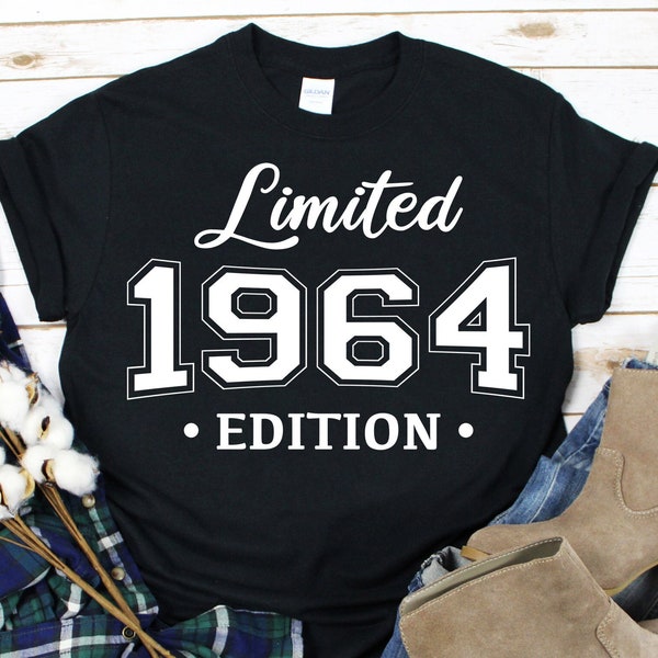 1964 Limited Edition Svg, 1964 Shirt, 1964 Birthday Shirt, Customizing Birthday Party Shirt, Mugs, Digital Cut File, Instant Download