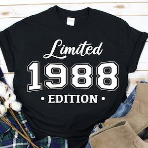 1988 Édition Limitée Svg, 1988 Chemise, 1988 Chemise d’anniversaire, Personnalisation de la chemise de fête d’anniversaire, Tasses, Fichier de coupe numérique, Téléchargement instantané