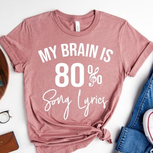 My Brain est à environ 80% paroles de chansons svg, music lover svg, fichier coupé numérique, téléchargement en cascade