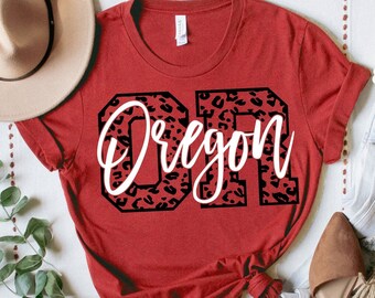 Oregon Leopard Svg, OR Leopard Svg, Oregon Svg, Oregon State Svg, Digital Cut File, Instant Download