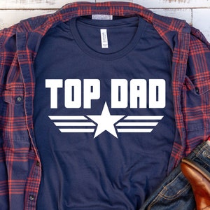 Top Dad Svg, Top Gun, Fête des Pères Svg, Papa Anniversaire Svg, Meilleur Papa, Clipart, Fichier de coupe numérique, Téléchargement instantané