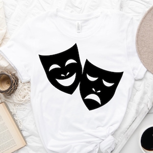 Máscara Thespian Svg, Máscara Thespian Svg, Thespian Svg, Máscara Svg, Máscara de Teatro Svg, Máscara Feliz e Máscara Triste Svg, Filme Svg, Arquivo de Corte Digital