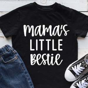 Mama's Little Bestie Svg, Baby Onesie Svg, Baby Boy, Baby Girl, Moms Sidekick Svg, New Baby Svg, Baby Shower Svg, Digital Cut File
