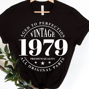 1979 Vintage Geburtstag svg, 1979 Shirt, 1979 Geburtstagsshirt, Born in 1979, Aged to Perfection Svg, Tassen, Digital Cut File, Sofortiger Download