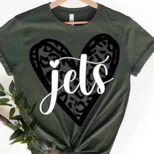 Jets Mascot Svg, Jets Svg, Jets Heart Leopard Svg, Football, Basketball, Baseball, Sport, Digital Cut File, Instant Download