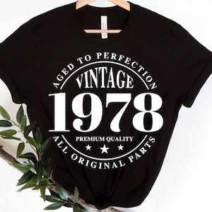 1978 Vintage Verjaardag Svg, 1978 Shirt, 1978 Verjaardag Shirt, Geboren in 1978, Aged to Perfection Svg, Mokken, Digital Cut File, Instant Download