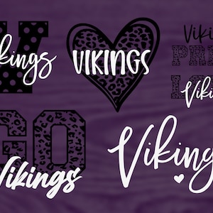 Wikinger Maskottchen 6 Design Bundle, Fussball, Basketball, Baseball, Softball, Gameday Svg, Digital Cut Datei, Sofortiger Download