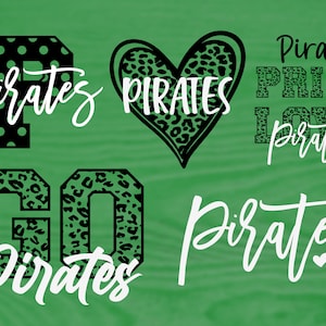 Pirates Mascot 6 Design Bundle, Football, Basketball, Baseball, Softball, Gameday Svg, Digital Cut File, Instant Download