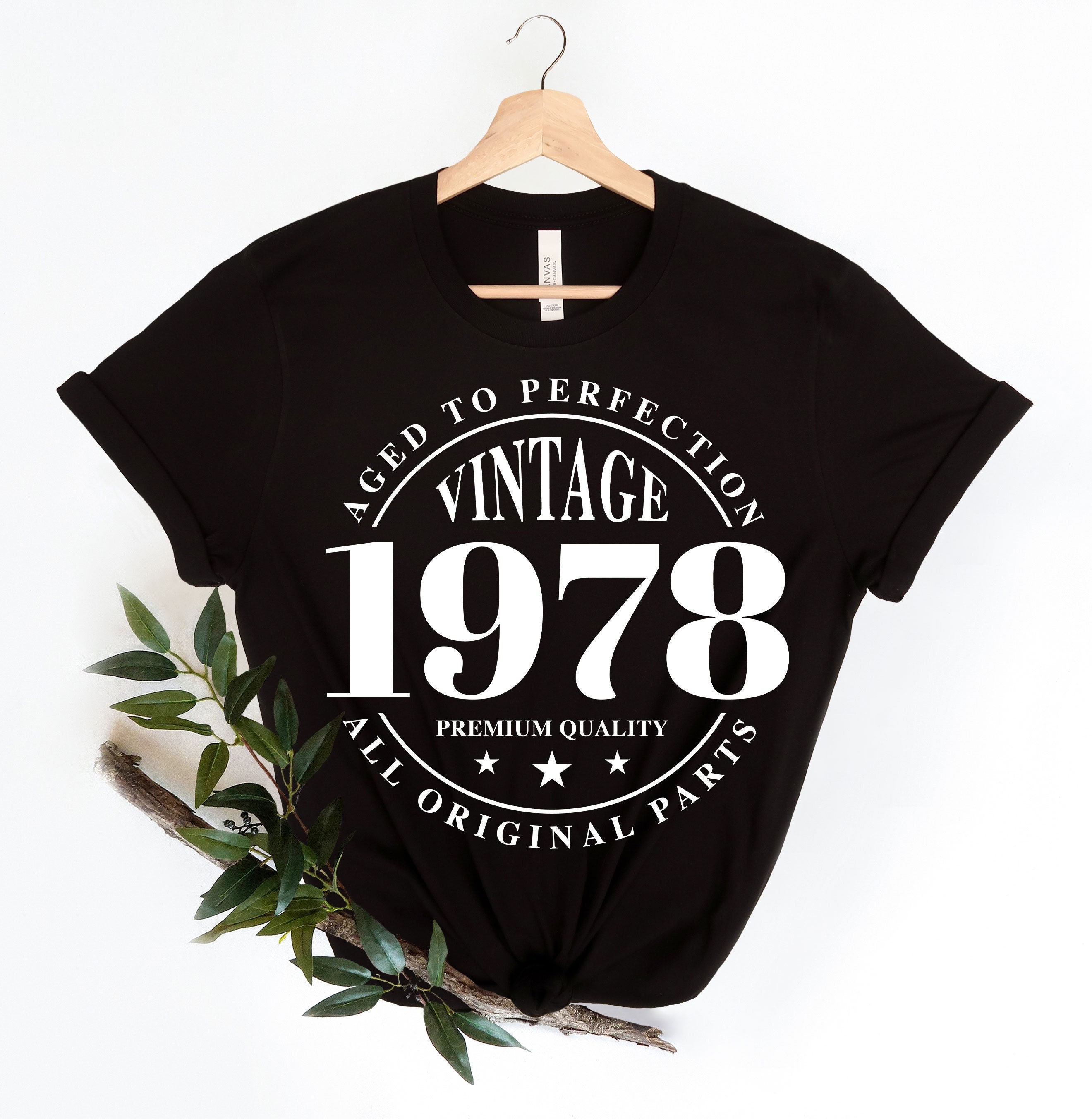 "Aged To Perfection" 47th Birthday T-Shirt - Vintage 1978 Design For Men & Women
