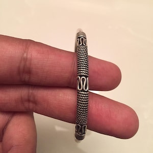 Handmade Unique Design Silver Bangles - Solid 925 Sterling Silver Oxidised Bangles, Ethnic bracelet, Indian Traditional Jewelry, Silver kada