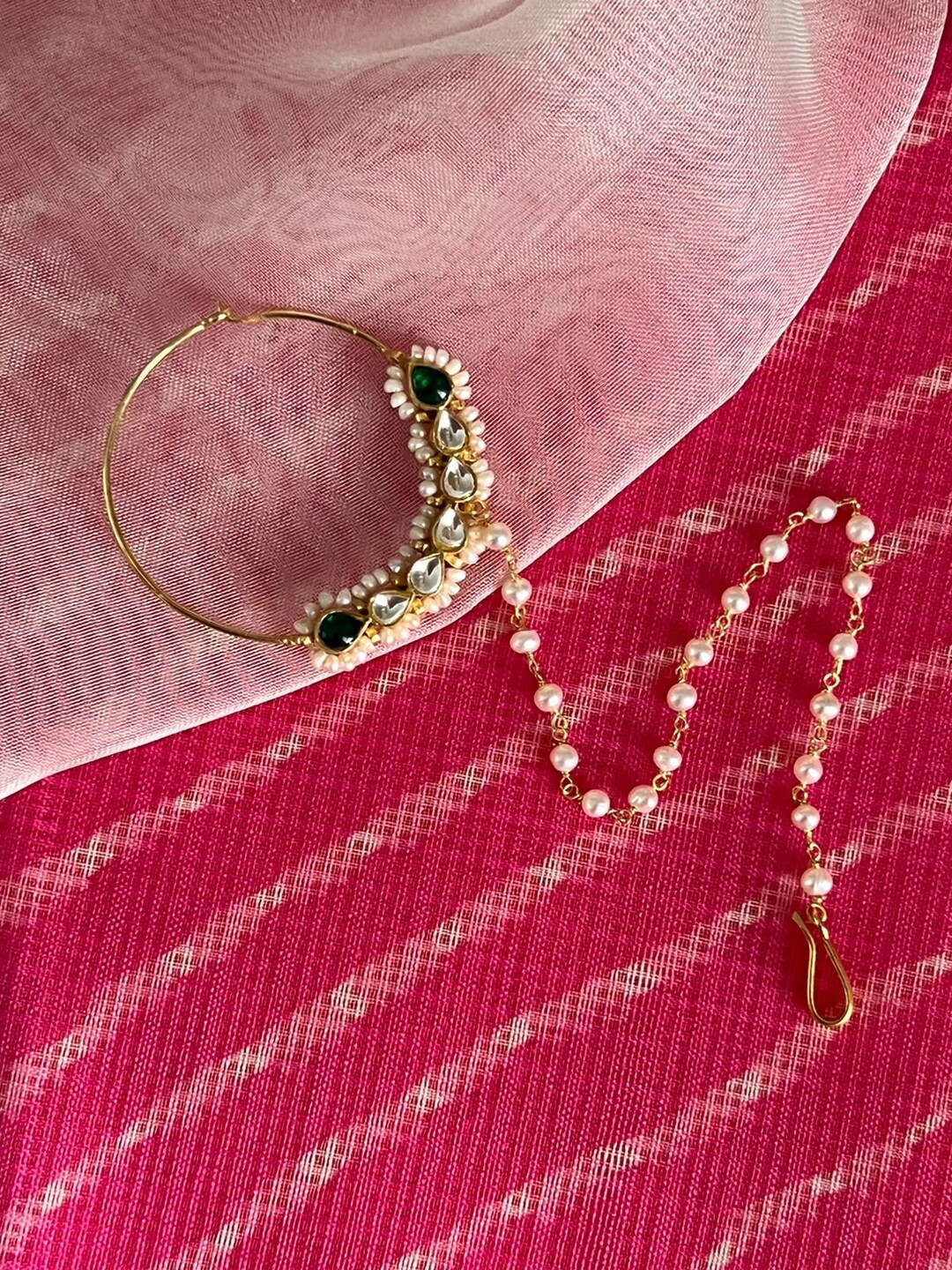 925 Silver Gold Plated Nose Ring Handmade Rose Ring for Etsy