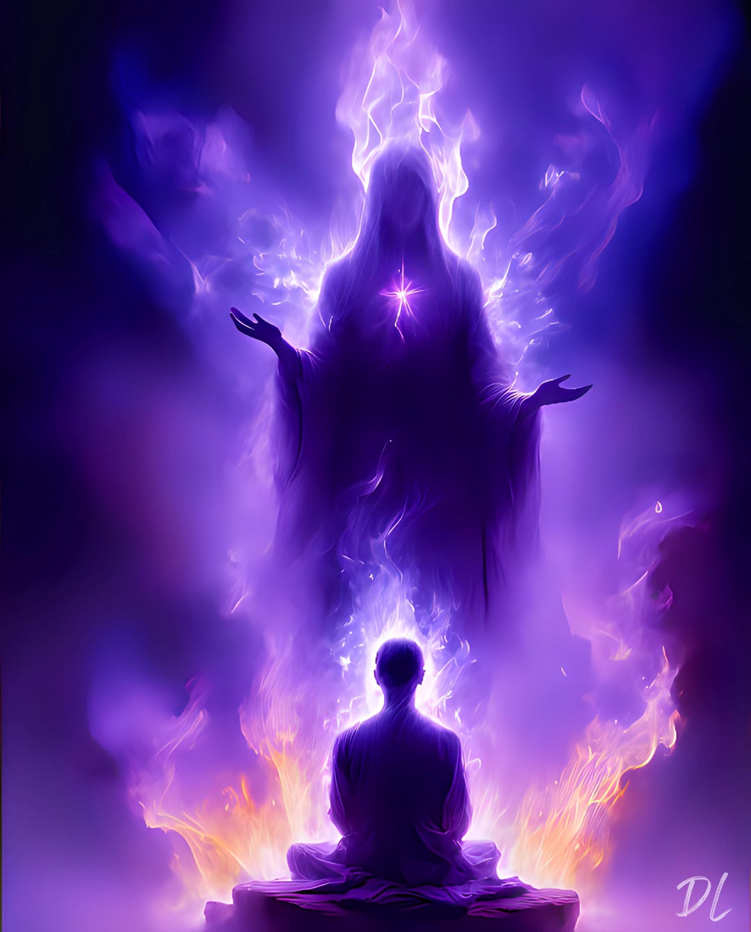 Divine Guidance Art Print, Source Energy, Creation, Violet Flame ...