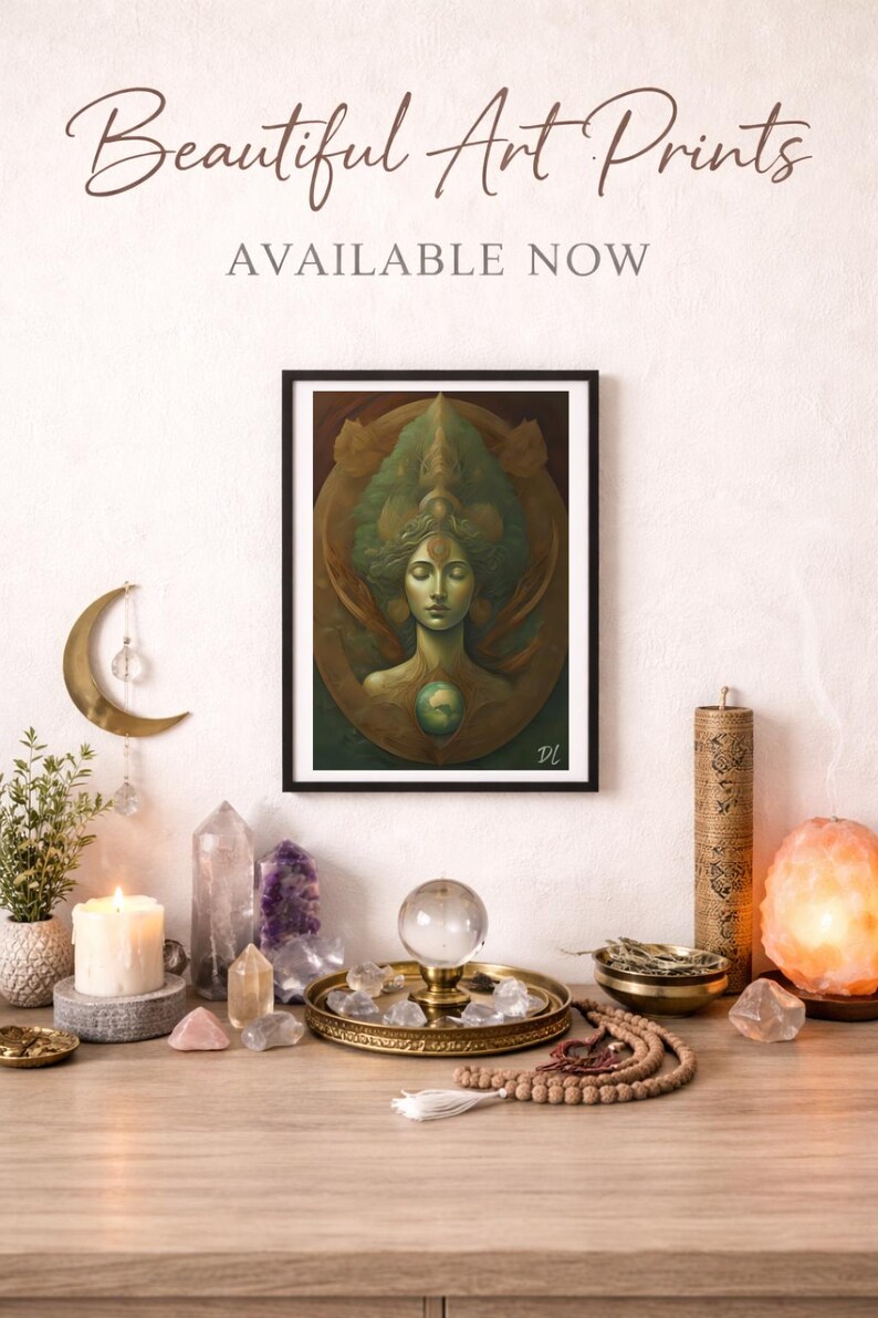 Gaia Earth Spirit Art Print – Divine Mother, Earth Healing, Spiritual ...