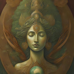 Gaia&#39;s Gift - Earth Healing, Gaia, Earth Spirit, Mother Earth, Divine Mother (Art Print)