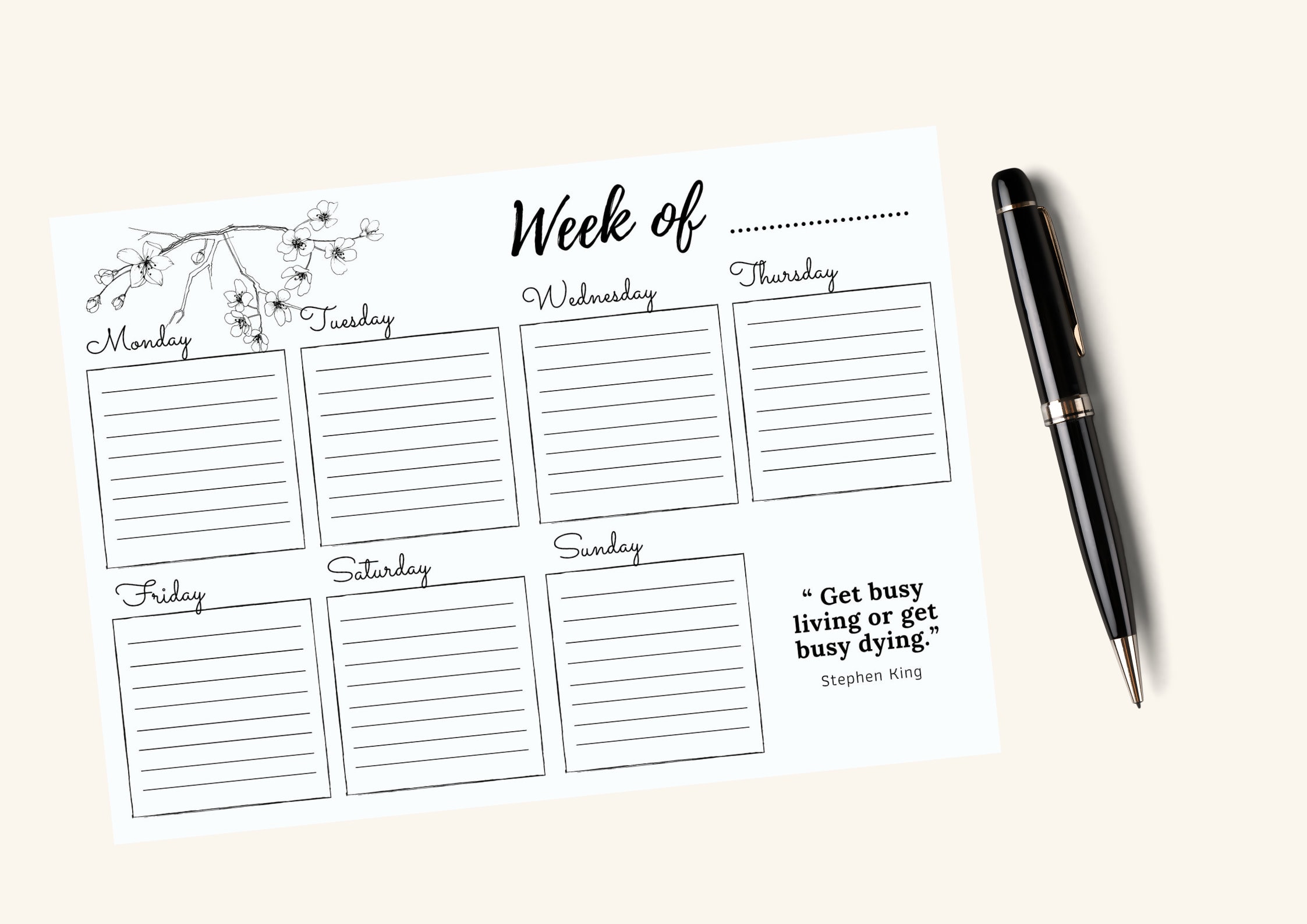 Weekly Planner Printable to Do List - Digital PDF - Etsy