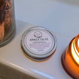 Handmade Arnica Salve for Muscle Tension Relief and Bruise Healing - 2 Ounce