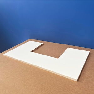 Under sink shelf - White Melamine plywood - cut to size - Edge finished on longest side