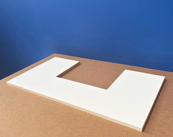 Under sink shelf - White Melamine plywood - cut to size - Edge finished on longest side