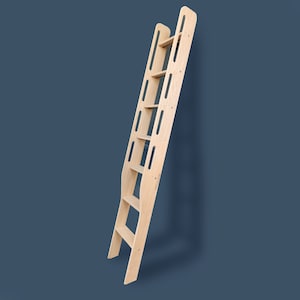 Rolling Library Wooden Step Ladder with Glab Handle - 18&quot; Width